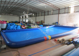 PVC Inflatables голубого гигантского бассейна прямоугольника сильный, огромный раздувной бассейн 10 x 5 x 0.3m