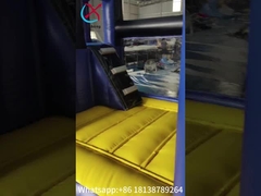 Огнестойкий коммерческий надувный вышибальщик Мультфильм Moonwalk с комбинацией вращающихся слайдов