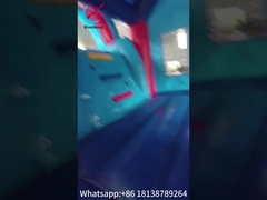 Новый ребенок подскакивающий кастрюльщик ПВХ надувный кастрюльщик комбо с слайд SpidermMan мультфильм тема