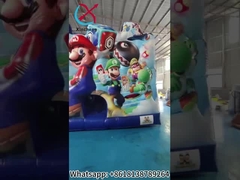 Коммерческий огнеупорный надувный комбинезон Губка Боб квадратные штаны Отскакивающий дом с горками надувный