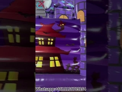 Надувный веселый город Хэллоуин тыквы фиолетовый надувный замок