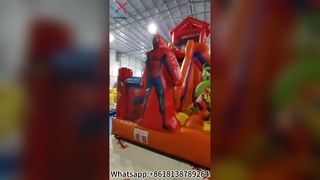 Комбинированное развлечение с горкой Avengers Bounce House