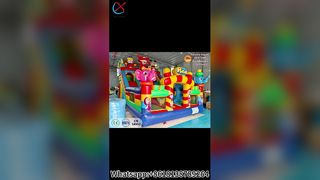 Изготовленный на заказ комплект слайдов Cartoon Bounce House для арендного бизнеса