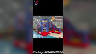 Веселая вечеринка с горкой «Человек-паук» в Bounce House!