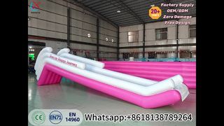 Розовая надувная водная горка для яхты Luxury Fun