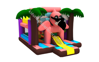 Красочный надувной дом для прыжков Flamingo Cool Bird Kids Jumping Castle