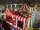 Дом большого раздувного клоуна цирка города потехи милый скача для малыша